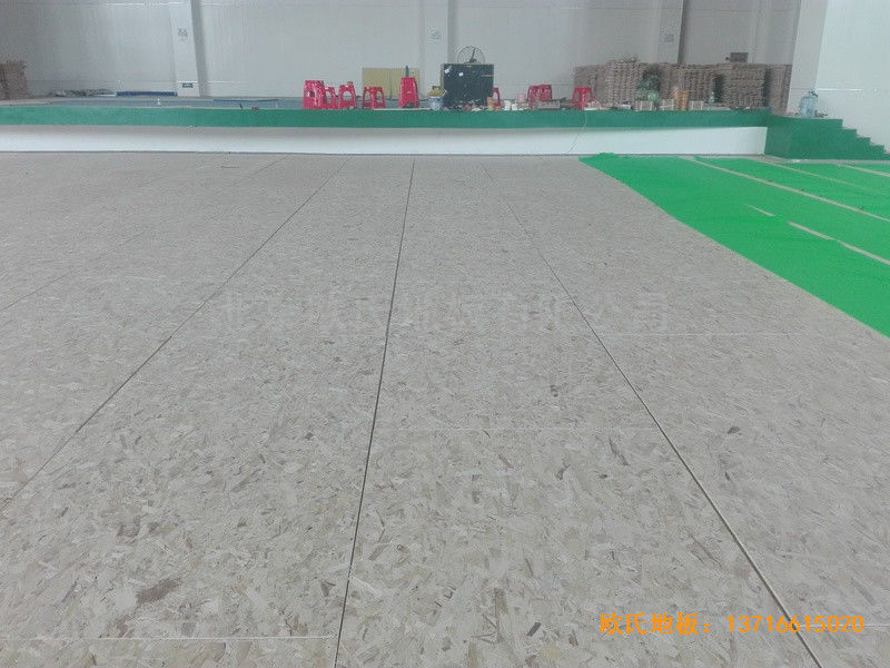 湖南益陽第十六中學體育館體育地板施工案例2
