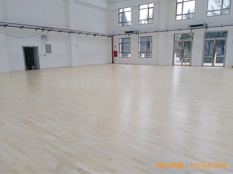 北京良鄉1534部隊運動館運動木地板安裝案例4