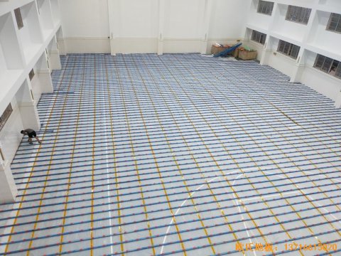 上海寶山區(qū)技術學院運動木地板鋪設案